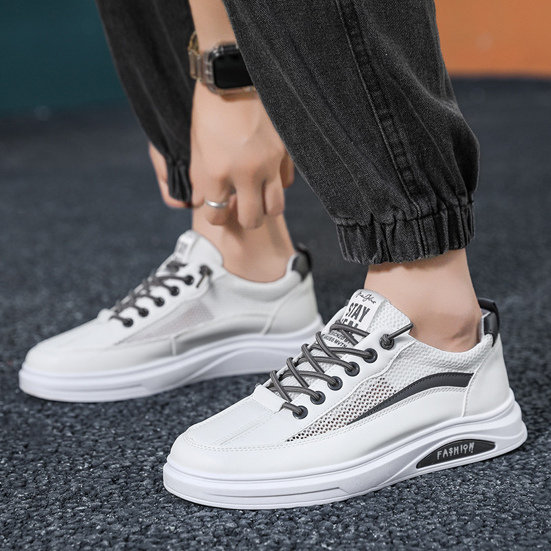 Pánske pracovné bezpečnostné topánky, jarné priedušné čierne vonkajšie balerínky, ležérne topánky na platforme, protišmykové športové topánky