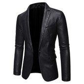 Vestă de piele pentru bărbați la modă