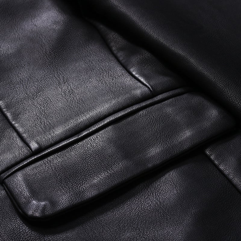 Μόδα Νέο Ανδρικό Δερμάτινο Μπουφάν Κοστούμι Μπαρ Δερμάτινο Κοστούμι Fashion Slim Fit Casual Jacket