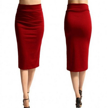 2023 Νέα γυναικεία φούστα Mini Bodycon Φούστα γραφείο Γυναικεία λεπτή ψηλή μέση Stretch σέξι Pencil φούστες Jupe Femme AQ801944