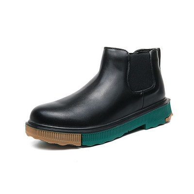 Cizme de marcă de lux, de designer, anti-alunecare, purtabile, glezne, cizme cu vârf rotund, pantofi de modă, clasice, pentru petrecerea timpului liber, cizme chelsea din piele de calitate