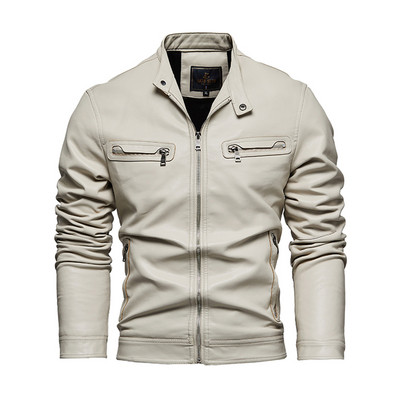 Φθινοπωρινό χειμερινό ανδρικό φλις δερμάτινο παλτό μοτοσικλέτας υψηλής ποιότητας Ανδρικά επαγγελματικά casual μπουφάν για άνδρες Ζεστό παλτό