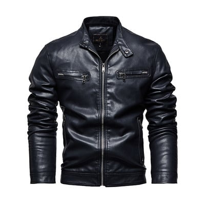 Φθινοπωρινό χειμερινό ανδρικό φλις δερμάτινο παλτό μοτοσικλέτας υψηλής ποιότητας Ανδρικά επαγγελματικά casual μπουφάν για άνδρες Ζεστό παλτό