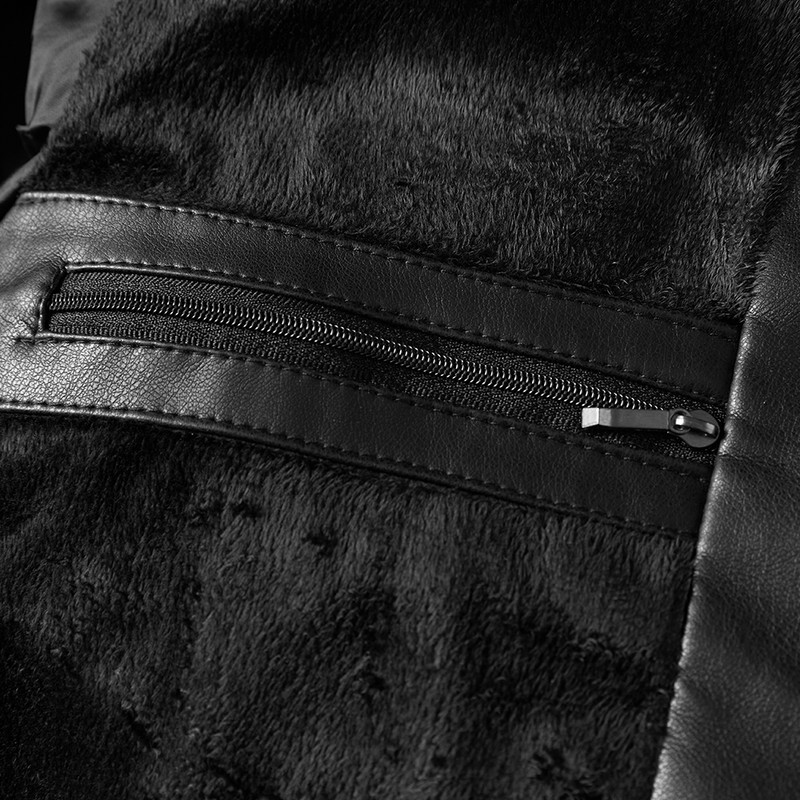 Φθινοπωρινό χειμερινό ανδρικό φλις δερμάτινο παλτό μοτοσικλέτας υψηλής ποιότητας Ανδρικά επαγγελματικά casual μπουφάν για άνδρες Ζεστό παλτό