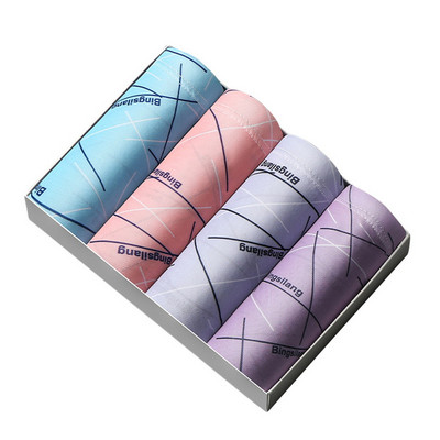 4 kom/lot pamučno donje rublje bokserice Men Homme Brand Muške gaće Muške gaćice Breathbale kratke hlače U konveksna torbica Muške bokserice s printom