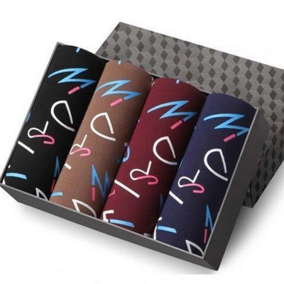 4 kom/lot pamučno donje rublje bokserice Men Homme Brand Muške gaće Muške gaćice Breathbale kratke hlače U konveksna torbica Muške bokserice s printom