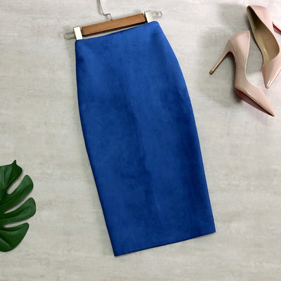 SUO&CHAO S-5XL, Dámska sexy ceruzková sukňa s vysokým pásom, semišovou podšívkou, rozparkom na chrbte, veľkosť S, 2023