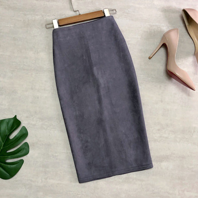 SUO&CHAO S-5XL, Dámska sexy ceruzková sukňa s vysokým pásom, semišovou podšívkou, rozparkom na chrbte, veľkosť S, 2023