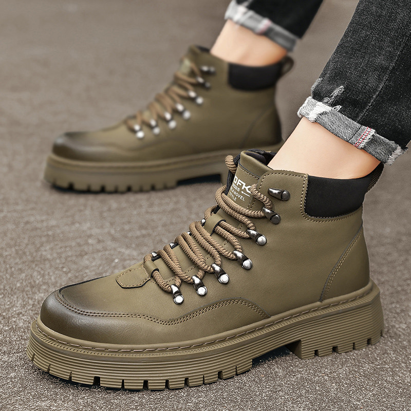 Nove muške kožne čizme u klasičnom retro stilu Hodanje na otvorenom Planinarenje Putovanja Vožnja Motorističke čizme Udobne izdržljive čizme