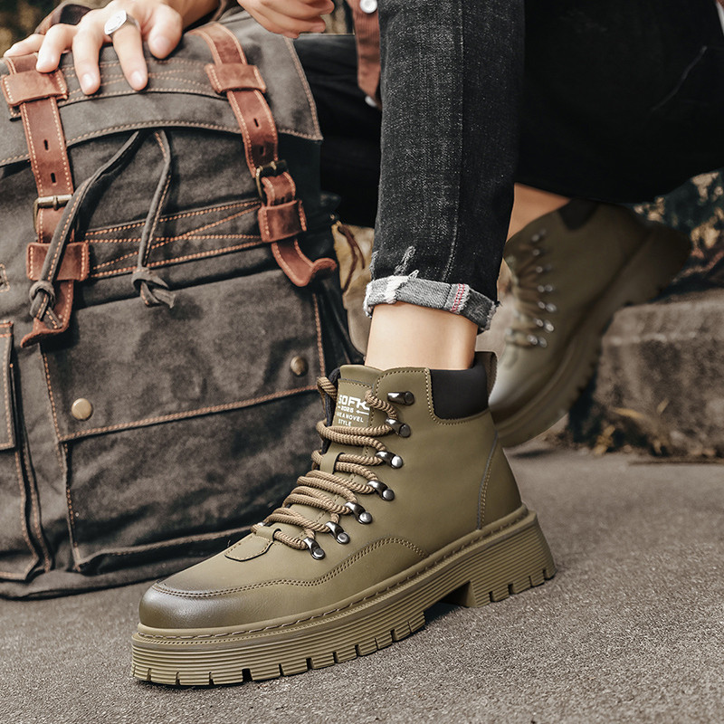 Nove muške kožne čizme u klasičnom retro stilu Hodanje na otvorenom Planinarenje Putovanja Vožnja Motorističke čizme Udobne izdržljive čizme