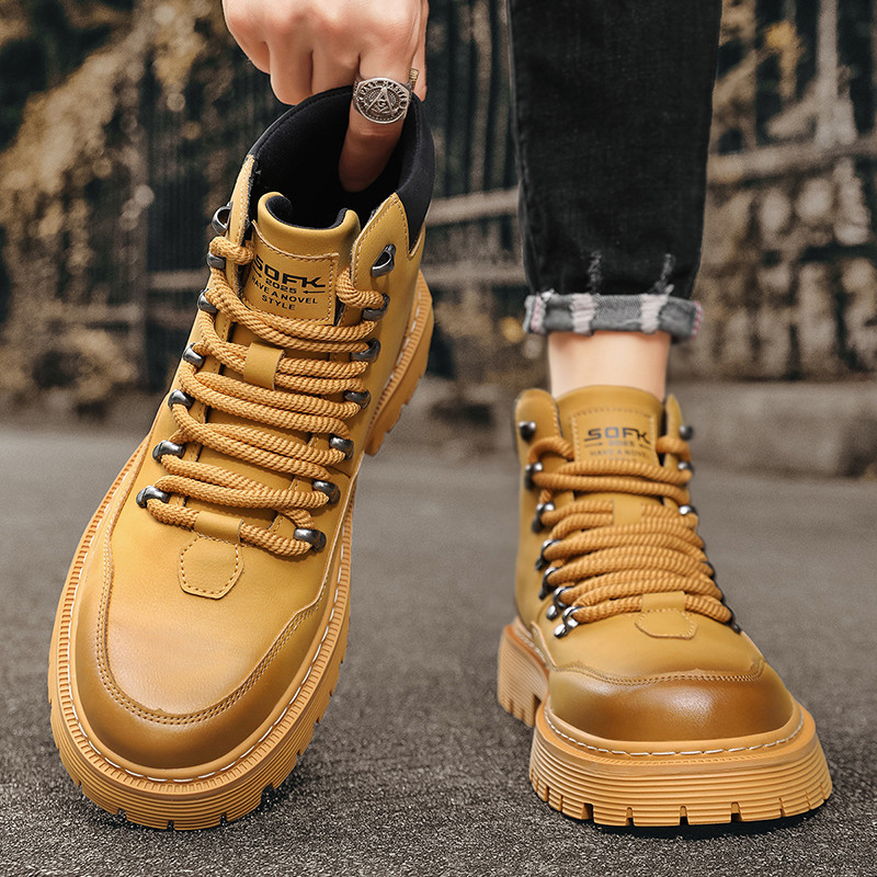 Nove muške kožne čizme u klasičnom retro stilu Hodanje na otvorenom Planinarenje Putovanja Vožnja Motorističke čizme Udobne izdržljive čizme
