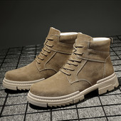 Cizme de iarnă Cizme din piele intoarsa Moda Plus Cizme de desert catifea in aer liber Pantofi clasici in stil britanic casual Cizme 2022 Motociclete