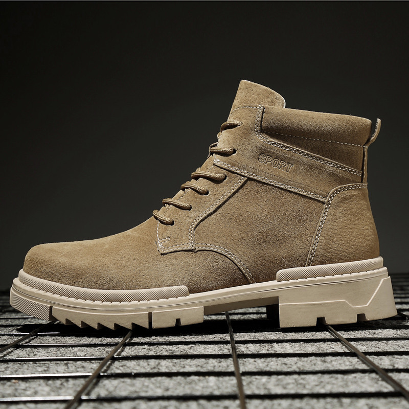 Cizme de iarnă Cizme din piele intoarsa Moda Plus Cizme de desert catifea in aer liber Pantofi clasici in stil britanic casual Cizme 2022 Motociclete