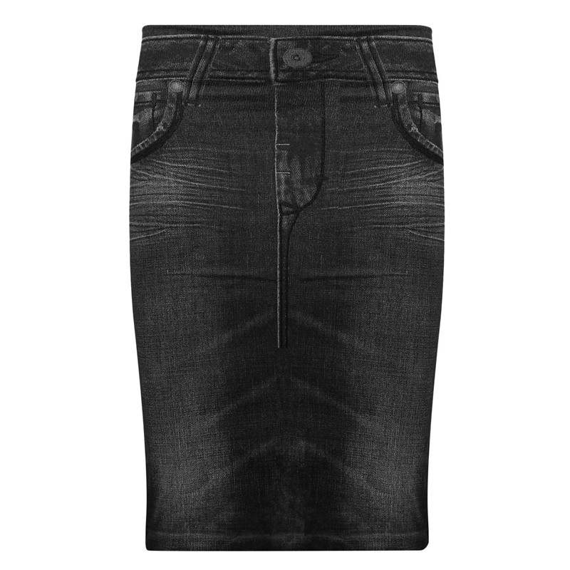 Ženska suknja od umjetnog trapera, modni print, bešavne jean suknje, kratke, uske, elastične džepove visokog struka, ženska mini haljina