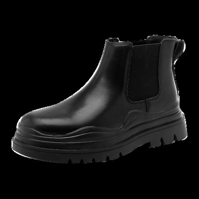 Moda clasică blană caldă bărbați verde talpă vârf rotund toamnă iarnă confort cizme chelsea pantofi de exterior din cu talpă groasă