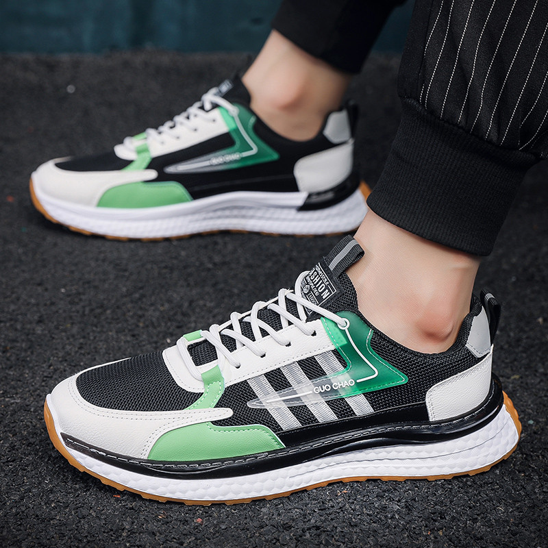 Pantofi vulcanizați pentru bărbați 2023, de primăvară, cu talpă groasă, cu șireturi, ocazional, respirabil, la modă, confort în aer liber, pantofi solidi, anti-alunecare, bărbați