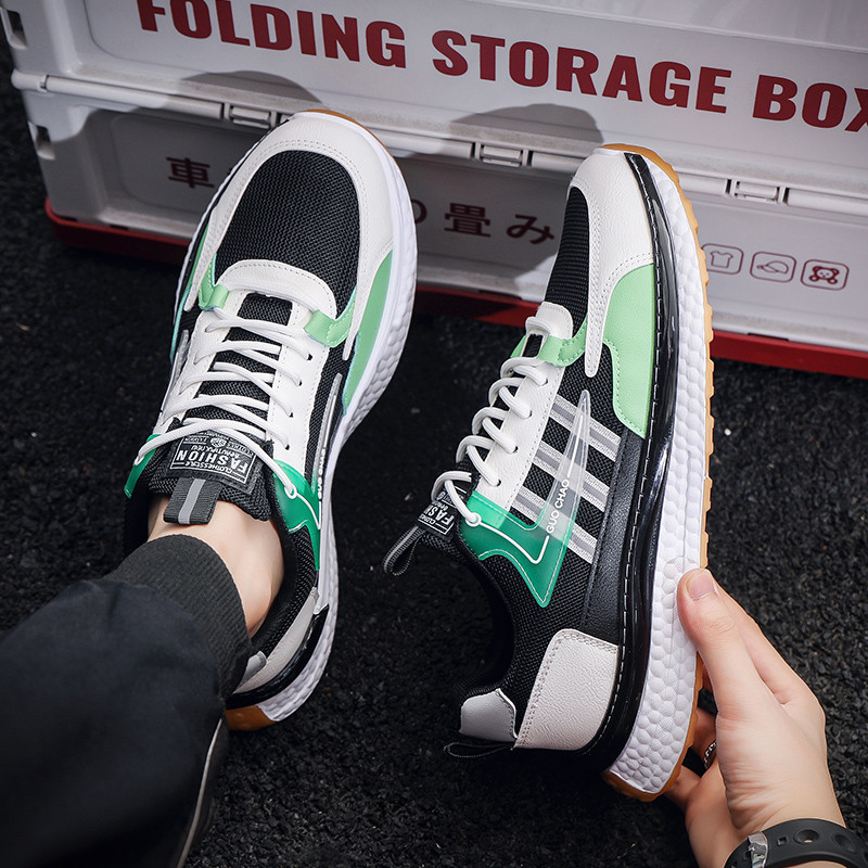 Pantofi vulcanizați pentru bărbați 2023, de primăvară, cu talpă groasă, cu șireturi, ocazional, respirabil, la modă, confort în aer liber, pantofi solidi, anti-alunecare, bărbați