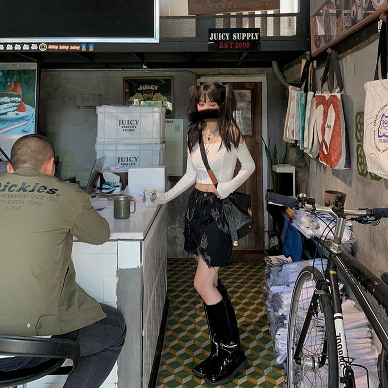 Džínsové batikované sukne pre ženy, strapce, mini streetwear, oblečenie pre Y2k, dizajn pre študentov, vintage vysoký pás, Harajuku móda, kórejský šik