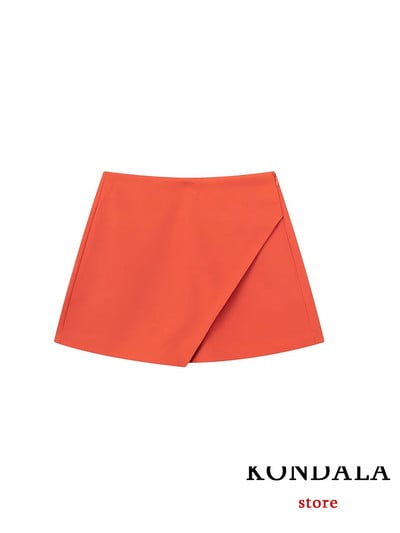 KONDALA Dámska móda 2023 Ležérne mini asymetrické sukne, šortky s vysokým pásom, zadnými vreckami a širokými nohavicami, sukne na zips, dámske šortky