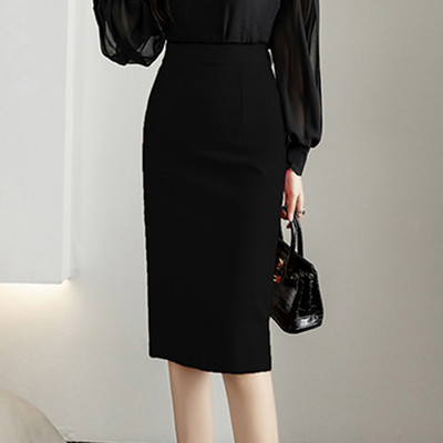 Klasične vintage sive crvene rastezljive pencil suknje za žene Uredske dame Svečane crne midi suknje Elegantne ženske suknje na bokove