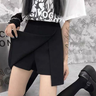 Γυναικείες φούστες XS-4XL Μαύρο Καλοκαιρινό All-Match Κορεάτικο Στιλ Απλό Ασύμμετρο Σχεδιασμό Ιδιοσυγκρασία College Pure Feminino Faldas Mini