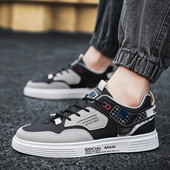 Jarné a jesenné ploché šnurovacie ležérne pánske tenisky, módne outdoorové, protišmykové, pohodlné, univerzálne, trendy, plytké topánky pre mužov