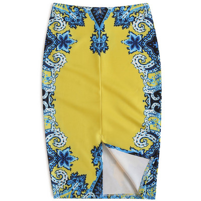 V predaji letné dámske luxusné vintage Y2K potlačené ceruzkové dlhé sukne kancelárske sukne kórejský štýl vysoký pás štíhle bodycon midi ležérne