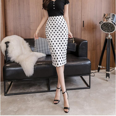 V predaji letné dámske luxusné vintage Y2K potlačené ceruzkové dlhé sukne kancelárske sukne kórejský štýl vysoký pás štíhle bodycon midi ležérne