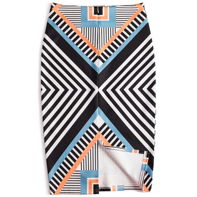 V predaji letné dámske luxusné vintage Y2K potlačené ceruzkové dlhé sukne kancelárske sukne kórejský štýl vysoký pás štíhle bodycon midi ležérne