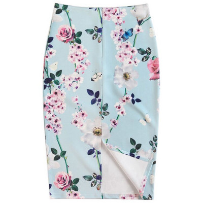 V predaji letné dámske luxusné vintage Y2K potlačené ceruzkové dlhé sukne kancelárske sukne kórejský štýl vysoký pás štíhle bodycon midi ležérne