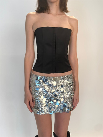 CHRONSTYLE Γυναικείες φούστες με παγιέτες Sparkle Bodycon Κοντές μίνι φούστες Shiny Glitter Pencil φούστες Nightwear Party Clubwear 2023 Νέο