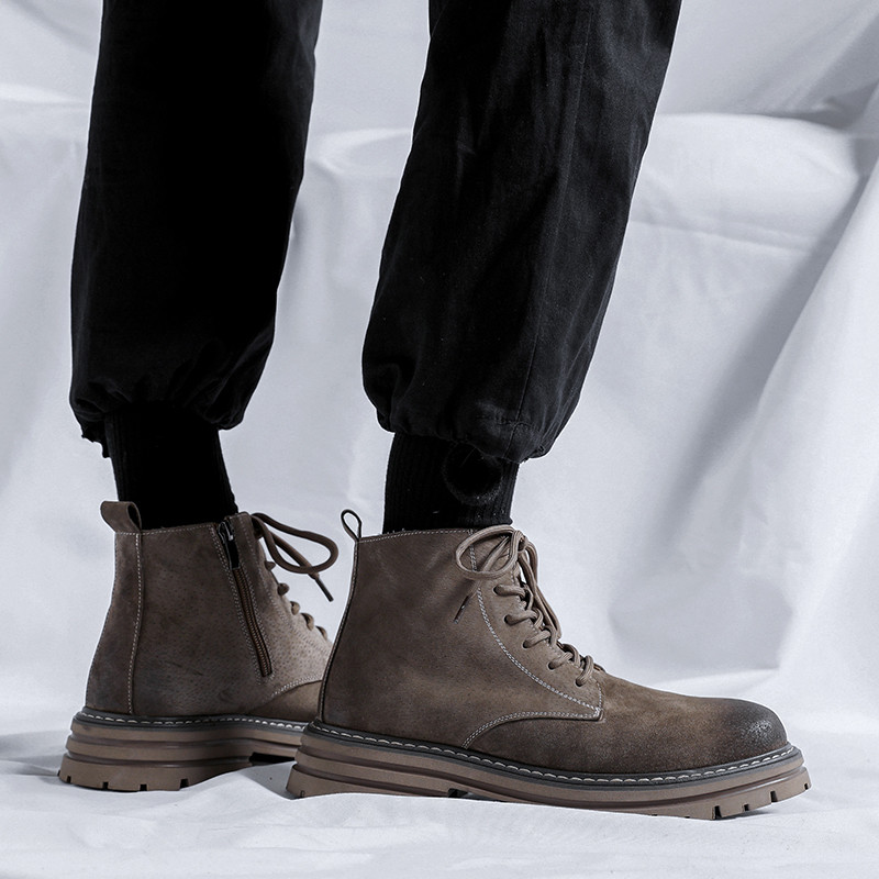 Muške ležerne čizme luksuznih marki Visokokvalitetne kožne muške gležnjače Pustinjske čizme za otvorenu neklizajuću Cipele Muške kaubojske čizme u britanskom stilu