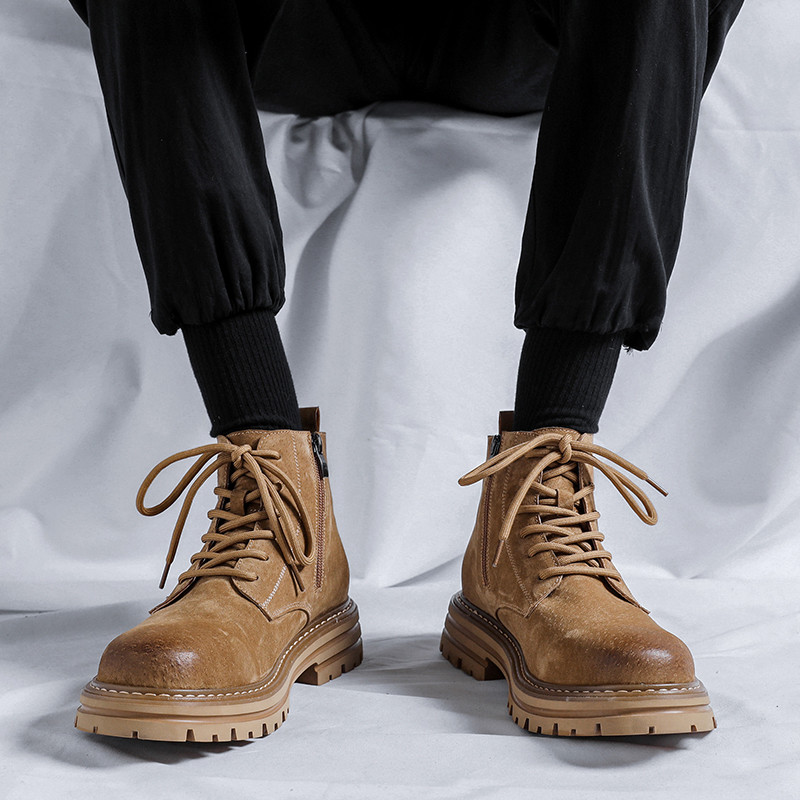 Muške ležerne čizme luksuznih marki Visokokvalitetne kožne muške gležnjače Pustinjske čizme za otvorenu neklizajuću Cipele Muške kaubojske čizme u britanskom stilu