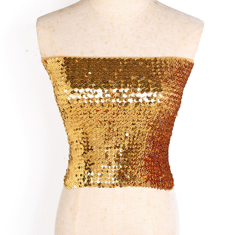 2 τρόποι να φορέσετε Fashion Bling γυναικείες φούστες με χρυσές παγιέτες μίνι κοντές μπλούζες χωρίς στράπλες μπλούζες Bodycon Pencil φούστα faldas