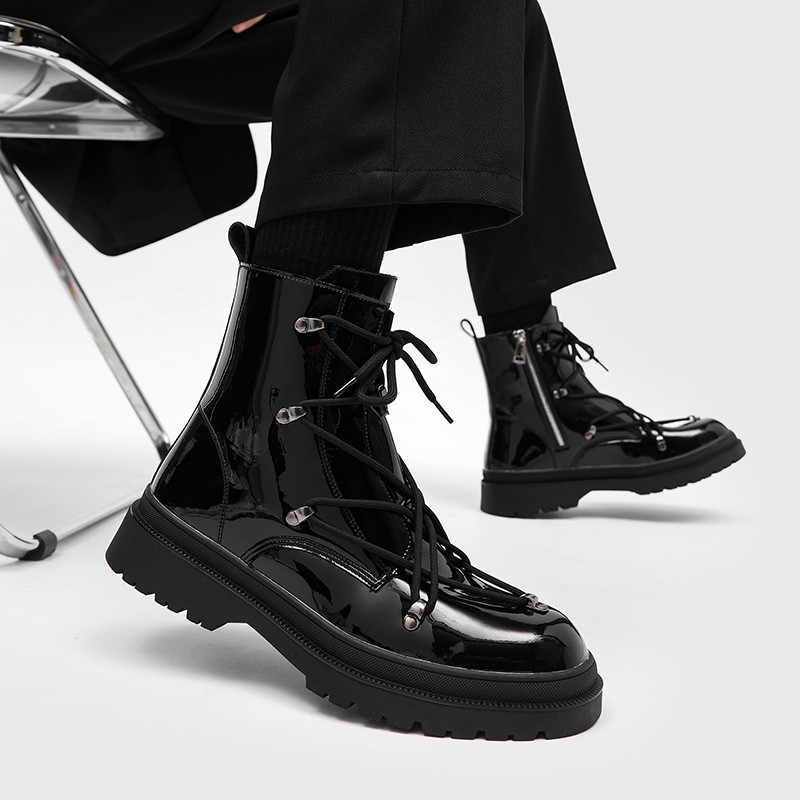 2023 Nove muške čizme na debelu petu s okruglom glavom i srednjim rukavima, modni trendovi, poslovne svestrane ležerne protuklizne izdržljive motociklističke čizme