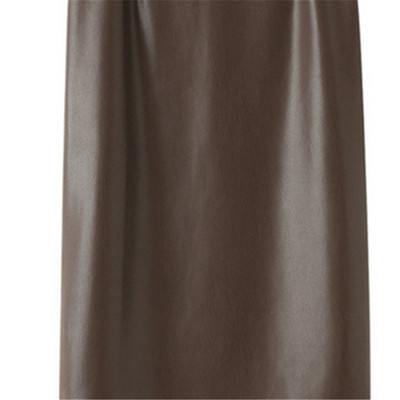 Fuste de damă din piele PU Faxu neagră Seoulish 2022, nou toamnă iarnă, cu talie înaltă, fuste creion cu teaca despicată în față pentru femei