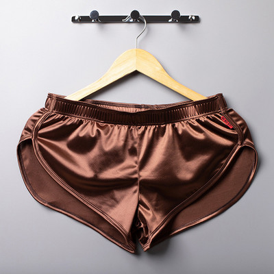 Seksikad Bokserid Lühikesed püksid Meeste Aluspesu Satiinist Pidžaamad Aluspüksid Magamisalused Ühevärvilised Bokserpüksid Meeste Aluspüksid Koduriided