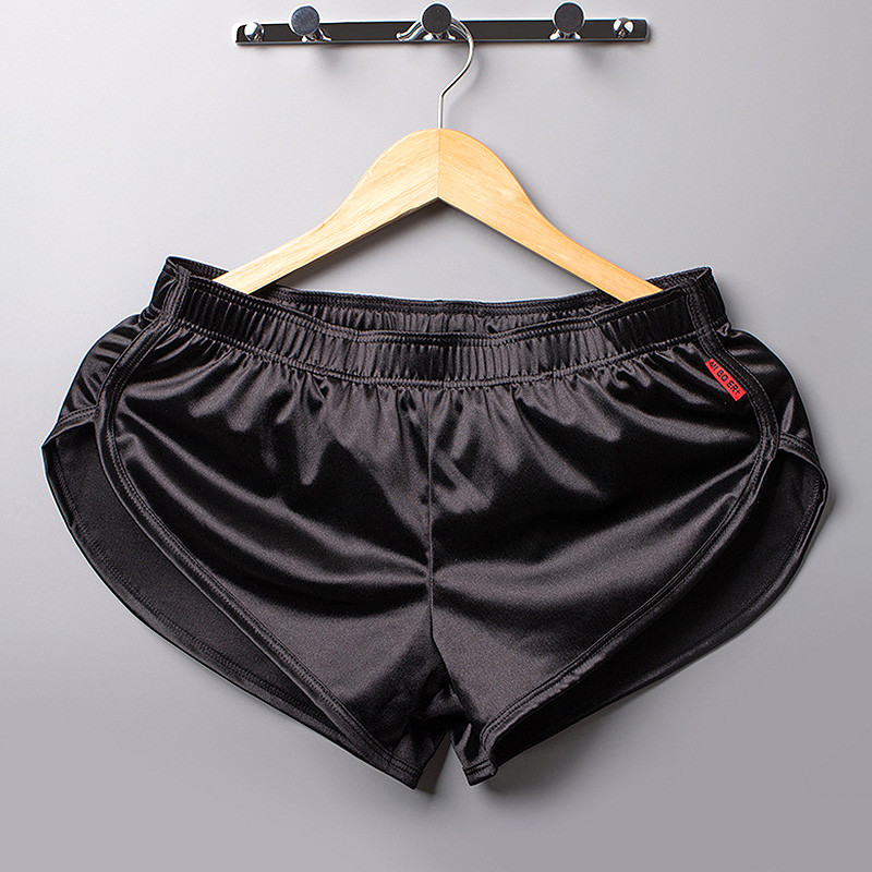 Seksikad Bokserid Lühikesed püksid Meeste Aluspesu Satiinist Pidžaamad Aluspüksid Magamisalused Ühevärvilised Bokserpüksid Meeste Aluspüksid Koduriided