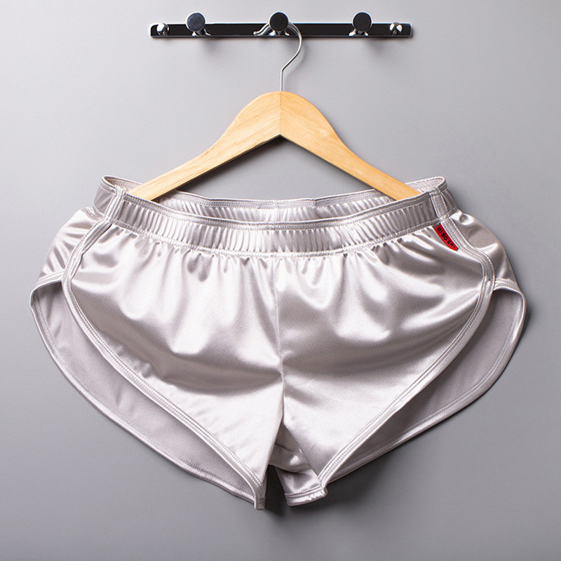 Seksikad Bokserid Lühikesed püksid Meeste Aluspesu Satiinist Pidžaamad Aluspüksid Magamisalused Ühevärvilised Bokserpüksid Meeste Aluspüksid Koduriided