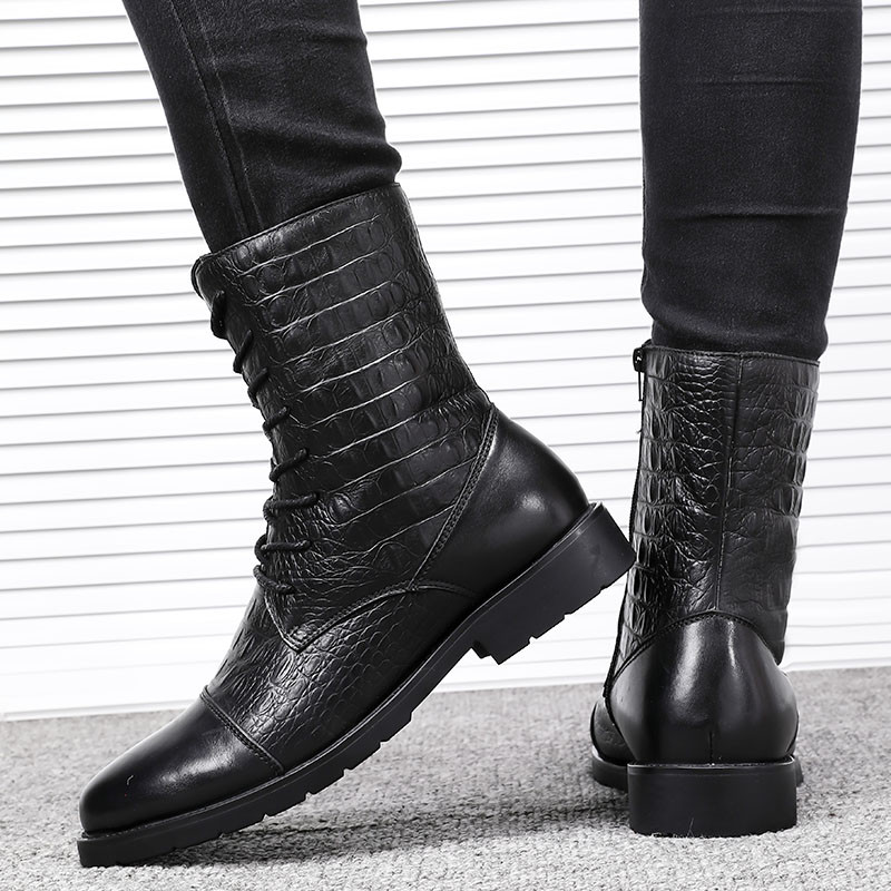 Ανδρικά νέα υψηλής ποιότητας μπότες μοτοσικλέτας υψηλής ποιότητας με βελούδινο για άνεση και ζεστασιά, ανθεκτικά στην ολίσθηση και αντοχή στη φθορά