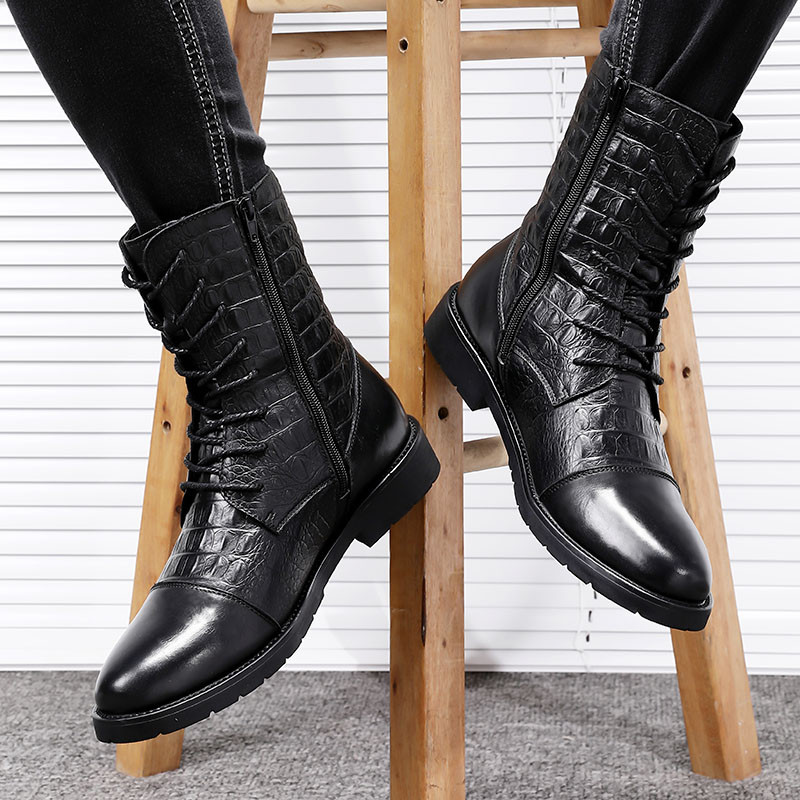 Ανδρικά νέα υψηλής ποιότητας μπότες μοτοσικλέτας υψηλής ποιότητας με βελούδινο για άνεση και ζεστασιά, ανθεκτικά στην ολίσθηση και αντοχή στη φθορά