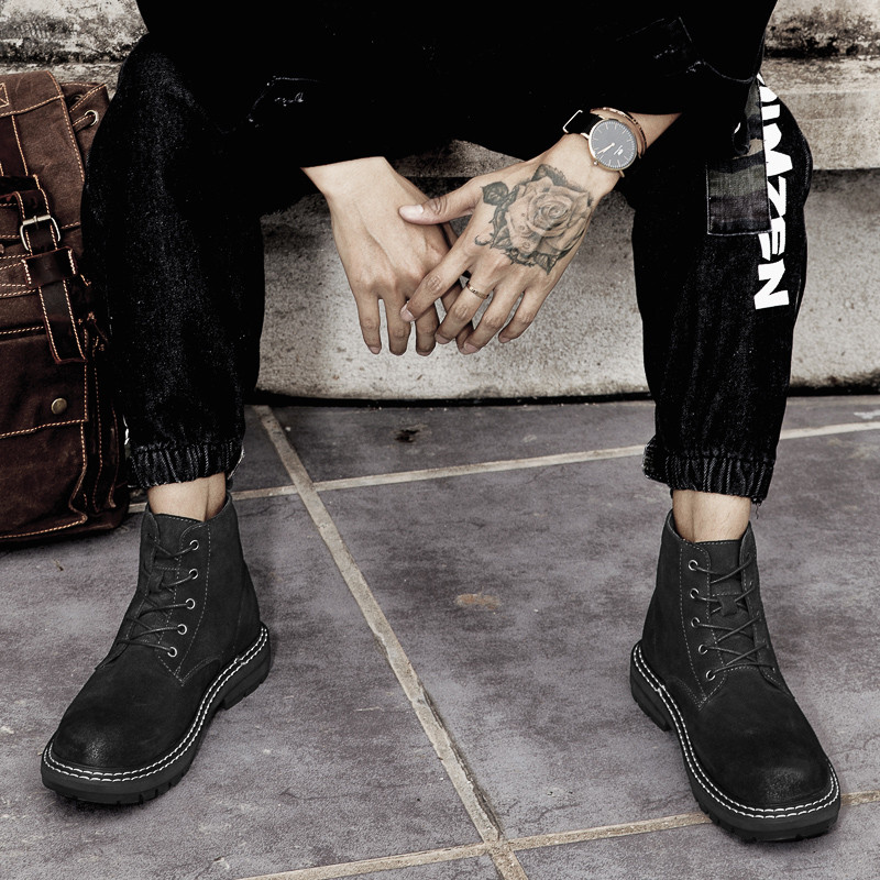 Ανδρικά αθλητικά μποτάκια εξωτερικού χώρου με βελούδινη μόνωση και άνετα παπούτσια πεζοπορίας και πεζοπορίας Αντιολισθητικά φορεμένα άνετα παπούτσια οδήγησης