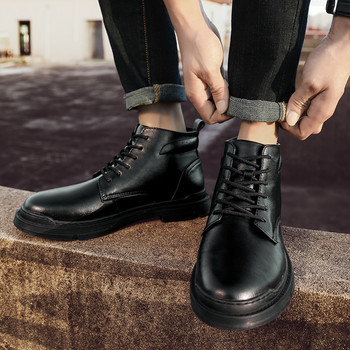 Ανδρικές καινούργιες μάρκες πολυτελείας μπότες Τάσεις μόδας Business Social Office Dating Επίσημο πάρτι Δερμάτινες μπότες υψηλής ποιότητας