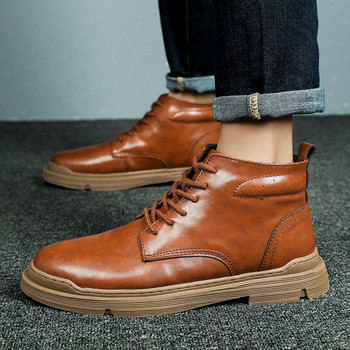 Ανδρικές καινούργιες μάρκες πολυτελείας μπότες Τάσεις μόδας Business Social Office Dating Επίσημο πάρτι Δερμάτινες μπότες υψηλής ποιότητας