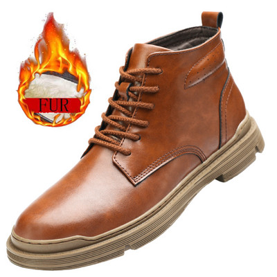 Ανδρικές καινούργιες μάρκες πολυτελείας μπότες Τάσεις μόδας Business Social Office Dating Επίσημο πάρτι Δερμάτινες μπότες υψηλής ποιότητας