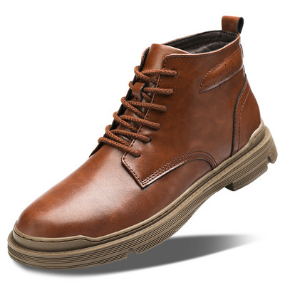 Ανδρικές καινούργιες μάρκες πολυτελείας μπότες Τάσεις μόδας Business Social Office Dating Επίσημο πάρτι Δερμάτινες μπότες υψηλής ποιότητας