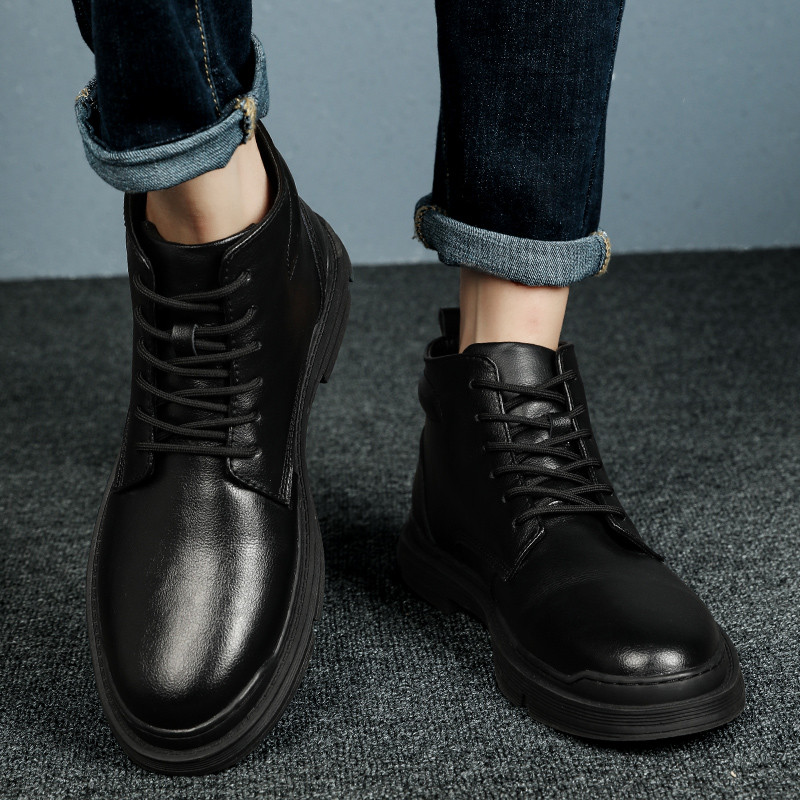 Ανδρικές καινούργιες μάρκες πολυτελείας μπότες Τάσεις μόδας Business Social Office Dating Επίσημο πάρτι Δερμάτινες μπότες υψηλής ποιότητας