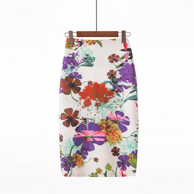 Fusta modelată cu imprimeu de flori de epocă pentru femei, slim, midi, sexy, elegantă, fustă creion, geantă, fustă cu bandaj la șold, fustă scurtă lolita.