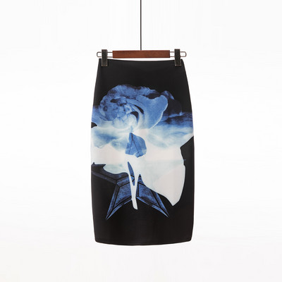 Fusta modelată cu imprimeu de flori de epocă pentru femei, slim, midi, sexy, elegantă, fustă creion, geantă, fustă cu bandaj la șold, fustă scurtă lolita.