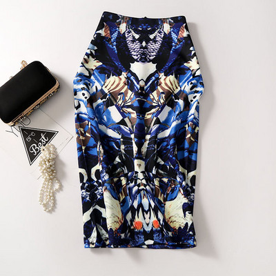 Fusta modelată cu imprimeu de flori de epocă pentru femei, slim, midi, sexy, elegantă, fustă creion, geantă, fustă cu bandaj la șold, fustă scurtă lolita.